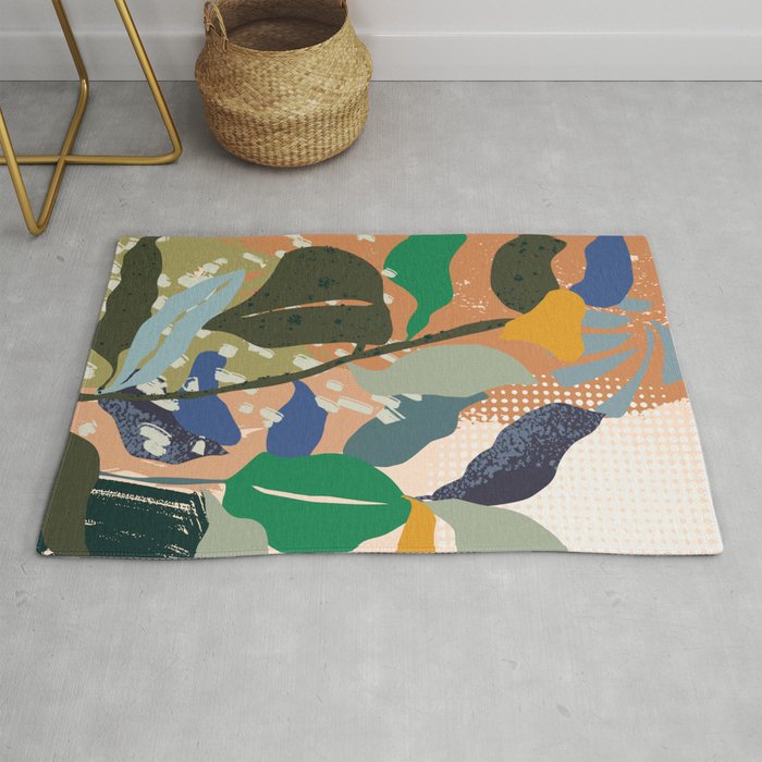 Abstract autumn branch close up  Rug Gallery Image 1