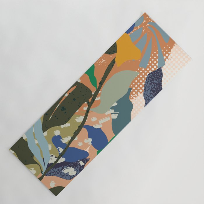 Abstract autumn branch close up  Yoga Mat