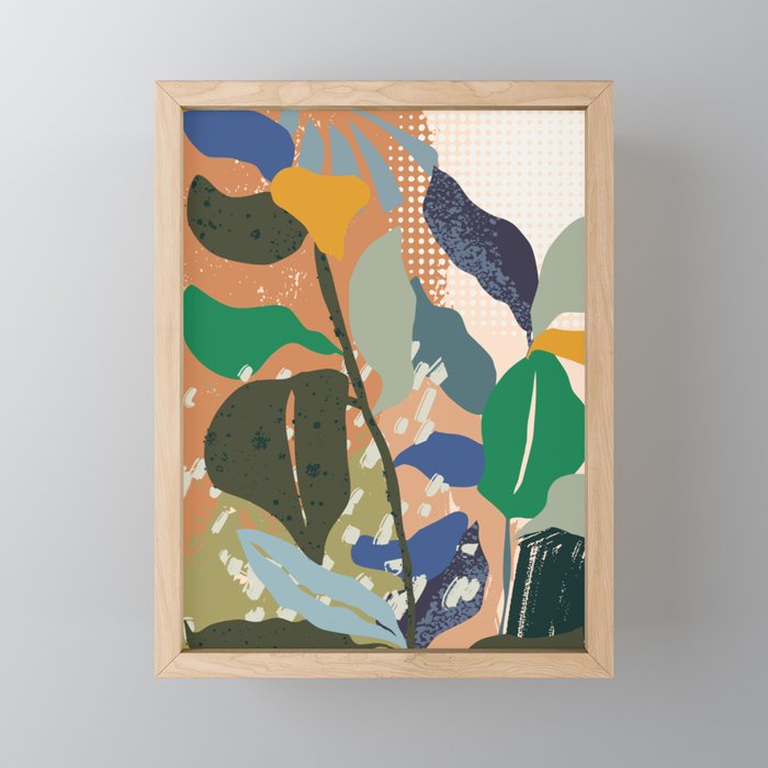 Abstract autumn branch close up  Mini Art Print Gallery Image 1