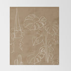 Minimal Window With Potted Plants 1 Throw Blanket Gallery Image 2