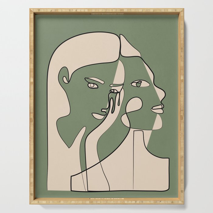Abstract Faces 8 Serving Tray Gallery Image 1