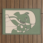 Abstract Faces 8 Outdoor Rug Gallery Image 1