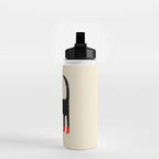 Black Cat in Red Boots Water Bottle Gallery Image 2