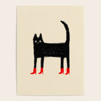 Black Cat in Red Boots Poster Gallery Image 4