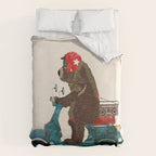 scooter bear Duvet Cover Gallery Image 6