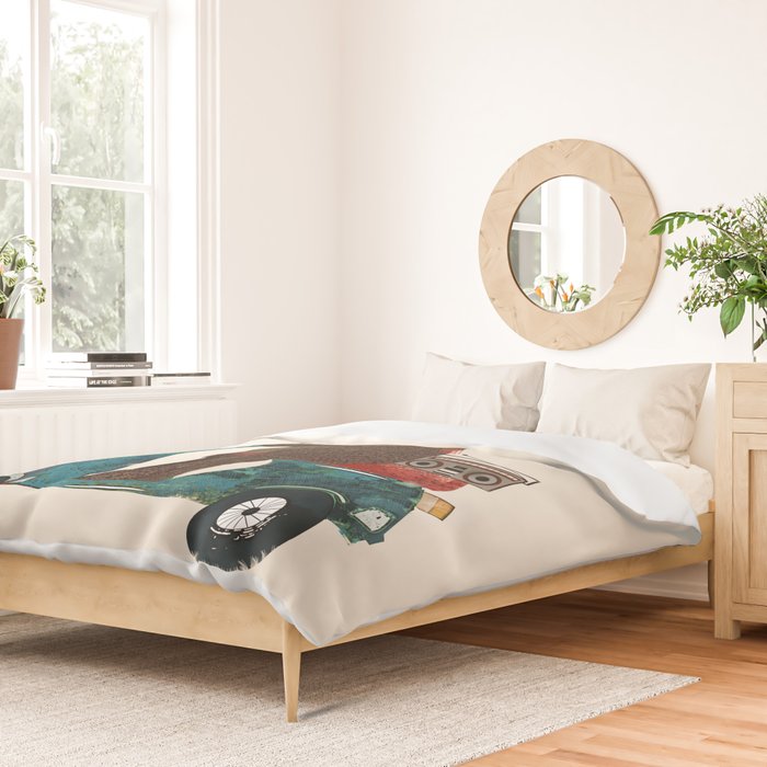 scooter bear Duvet Cover Gallery Image 2