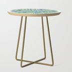 Watercolor Burst - Blue & Green Side Table Gallery Image 1