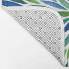 Watercolor Burst - Blue & Green Bath Mat Gallery Image 2