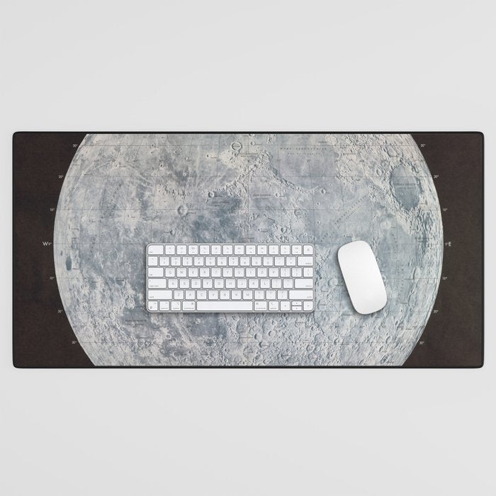 Vintage Lunar Moon Map, 1960s Desk Mat Gallery Image 1