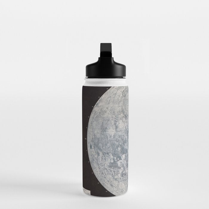 Vintage Lunar Moon Map, 1960s Water Bottle Gallery Image 3