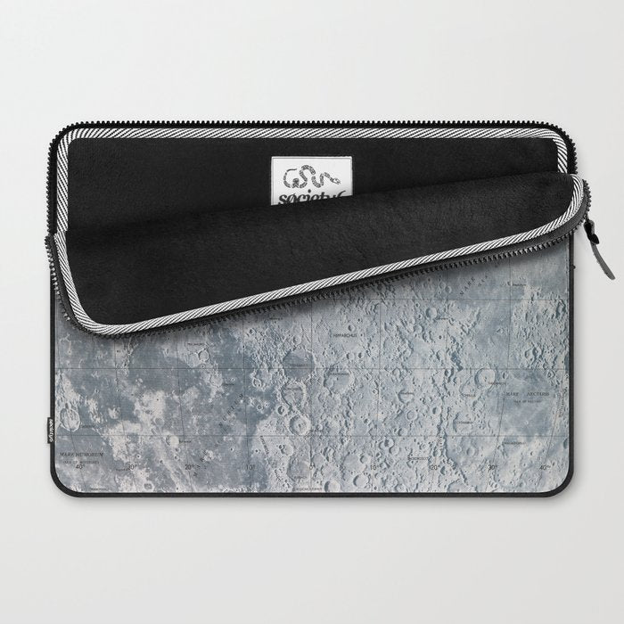 Vintage Lunar Moon Map, 1960s Laptop Sleeve Gallery Image 2
