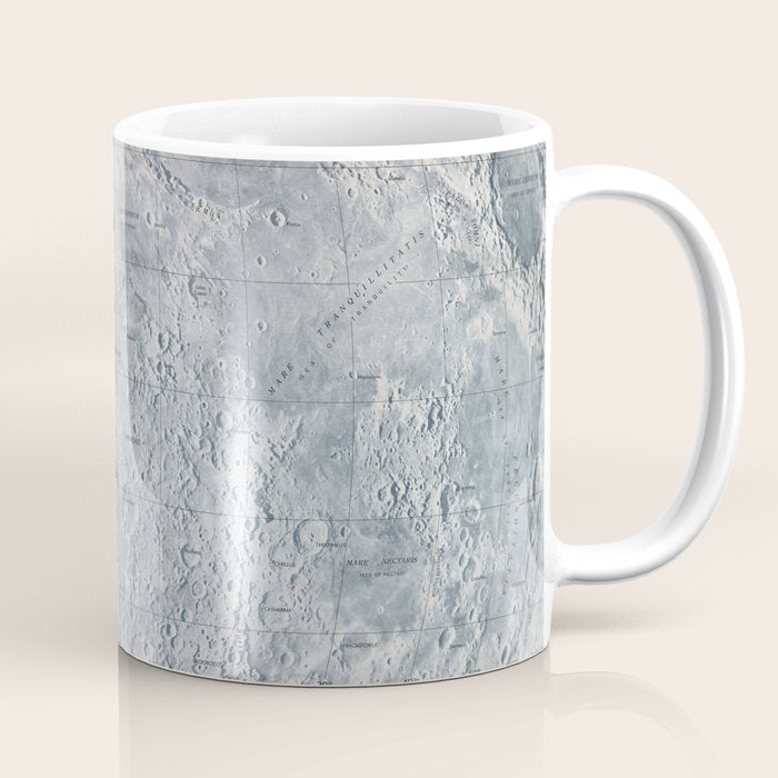 Vintage Lunar Moon Map, 1960s Coffee Mug Gallery Image 1