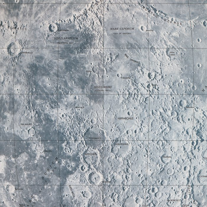 Vintage Lunar Moon Map, 1960s Coffee Mug Gallery Image 2
