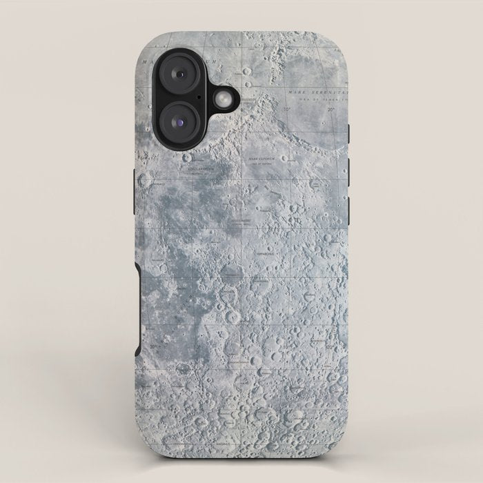 Vintage Lunar Moon Map, 1960s iPhone Case Gallery Image 1