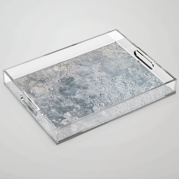 Vintage Lunar Moon Map, 1960s Acrylic Tray Gallery Image 1