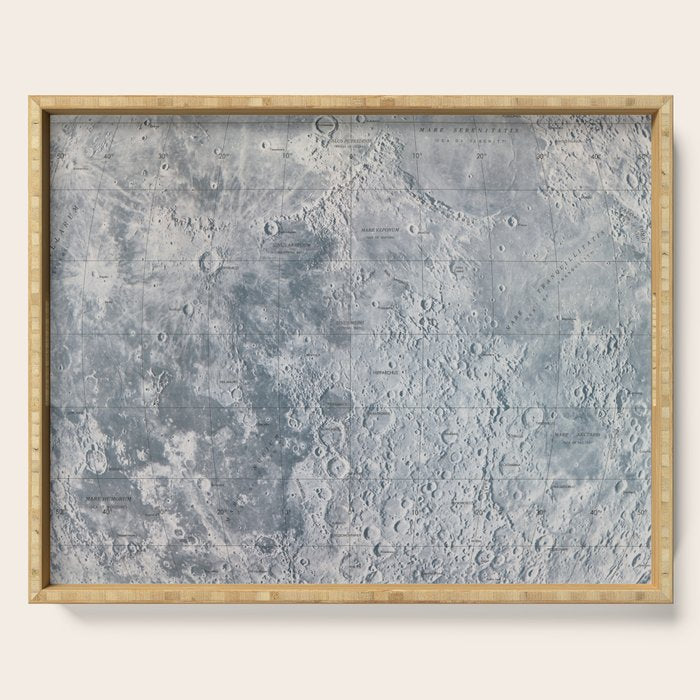 Vintage Lunar Moon Map, 1960s Serving Tray Gallery Image 1