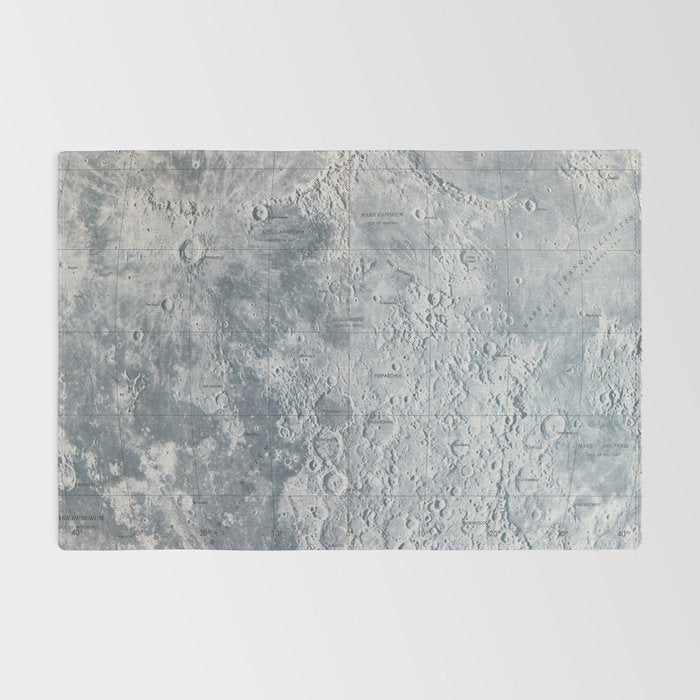 Vintage Lunar Moon Map, 1960s Rug Gallery Image 2