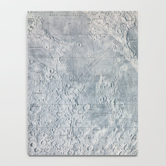 Vintage Lunar Moon Map, 1960s Notebook Gallery Image 4