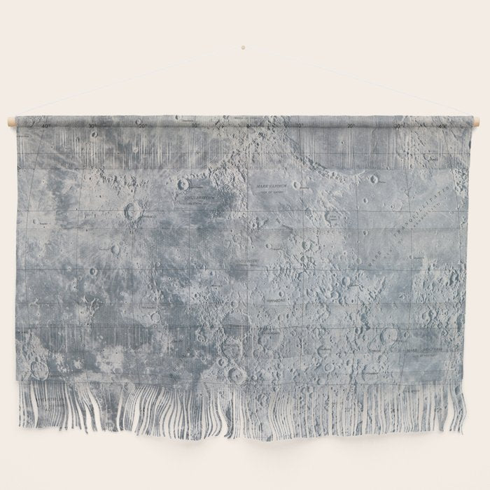 Vintage Lunar Moon Map, 1960s Wall Hanging Gallery Image 1