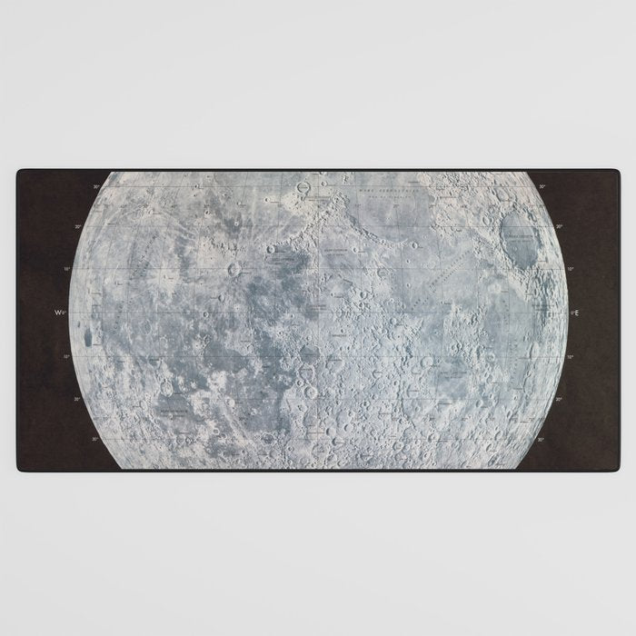 Vintage Lunar Moon Map, 1960s Desk Mat Gallery Image 3