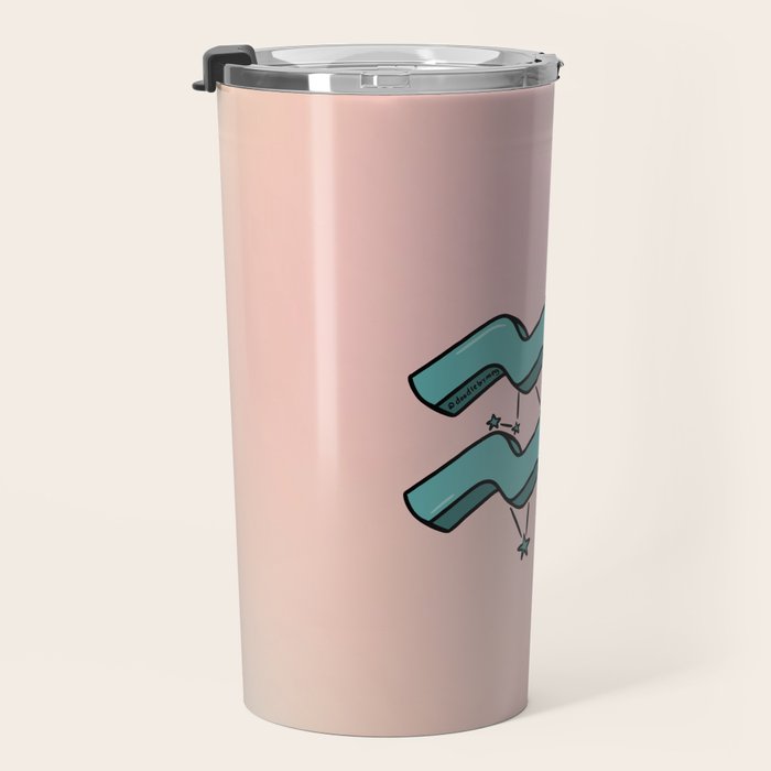 Aquarius Symbol Travel Mug Gallery Image 3