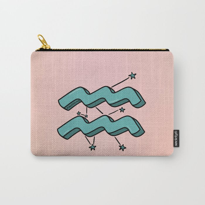 Aquarius Symbol Carry All Pouch Gallery Image 1