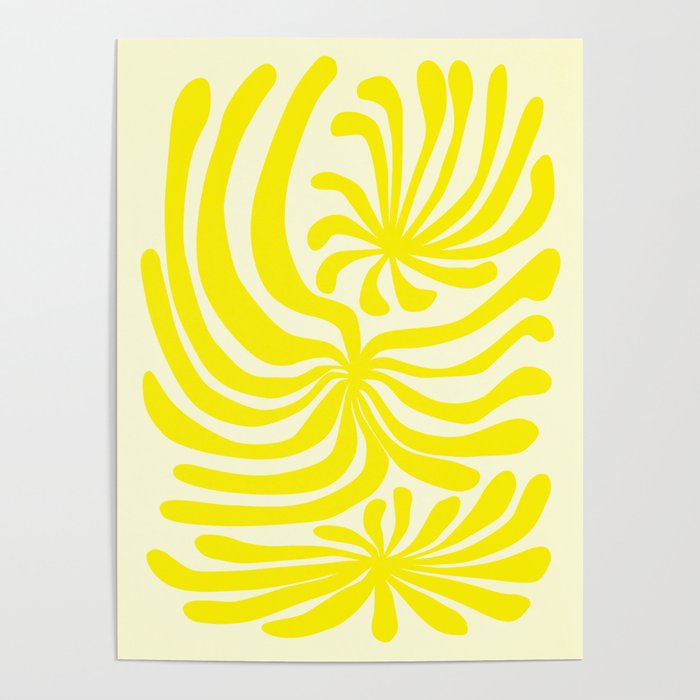 abstract blossom flower-yellow Poster Gallery Image 4