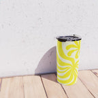 abstract blossom flower-yellow Travel Mug Gallery Image 4