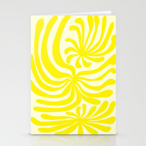 abstract blossom flower-yellow Stationery Card Gallery Image 2