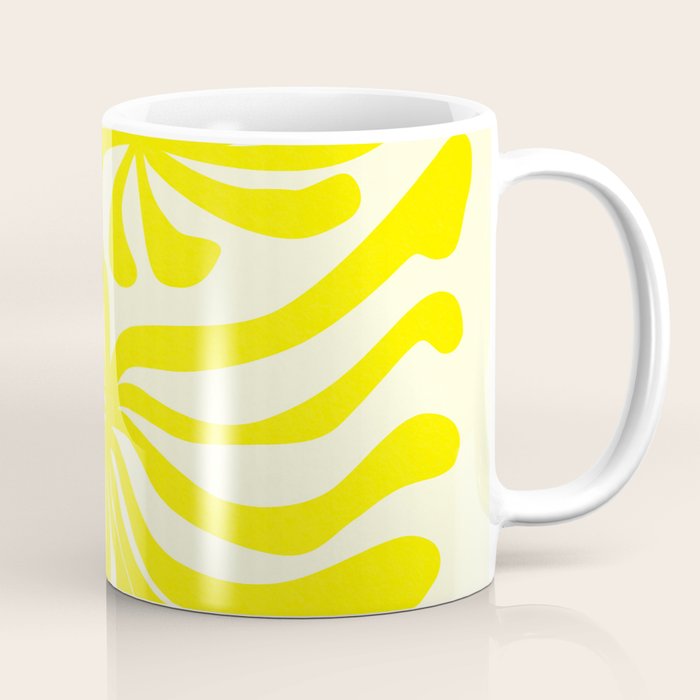 abstract blossom flower-yellow Coffee Mug Gallery Image 1