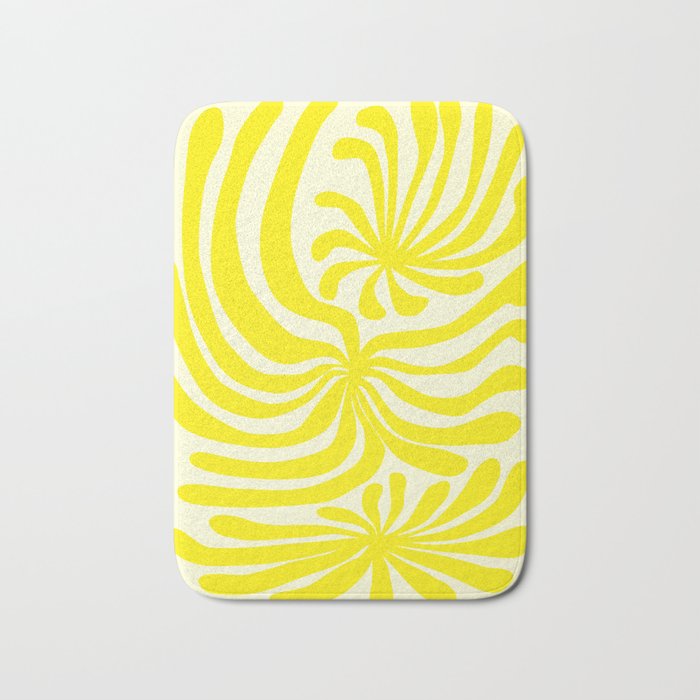 abstract blossom flower-yellow Bath Mat Gallery Image 1