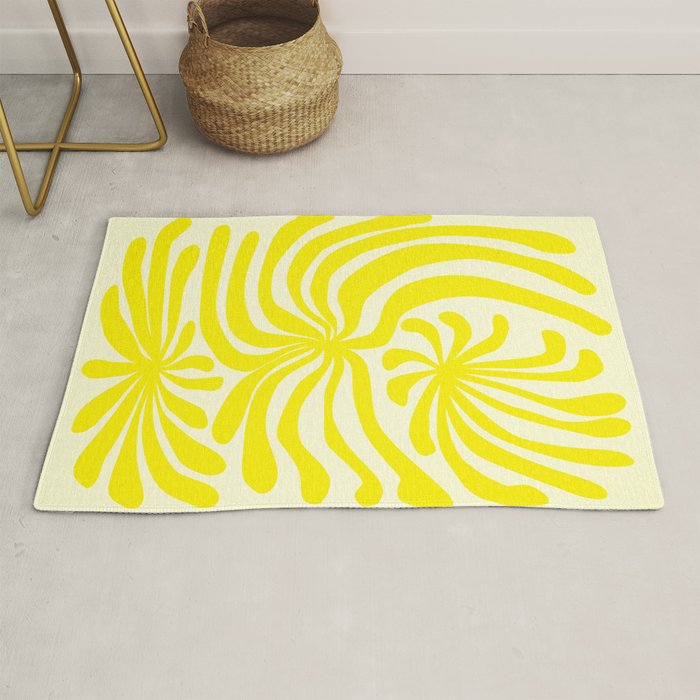 abstract blossom flower-yellow Rug Gallery Image 1