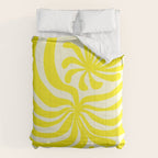 abstract blossom flower-yellow Comforter Gallery Image 6