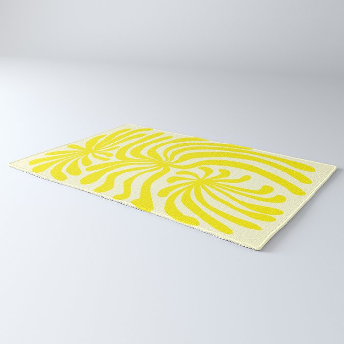 abstract blossom flower-yellow Rug Gallery Image 3