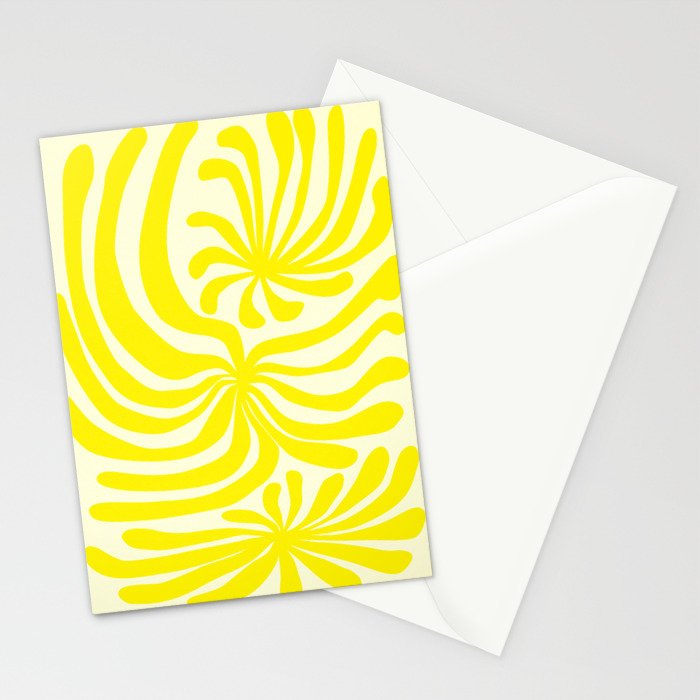 abstract blossom flower-yellow Stationery Card Gallery Image 2