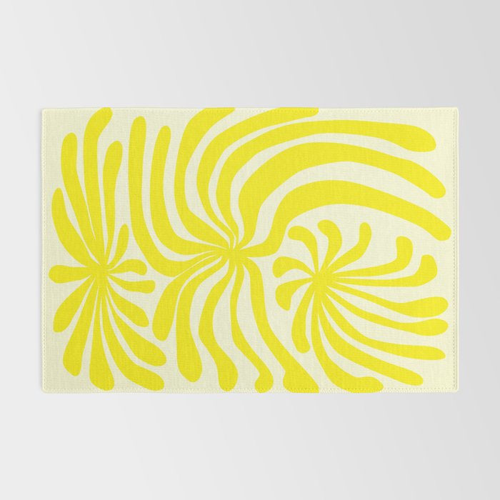 abstract blossom flower-yellow Rug Gallery Image 2