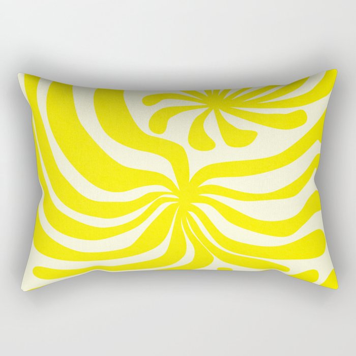 abstract blossom flower-yellow Rectangular Pillow Gallery Image 2