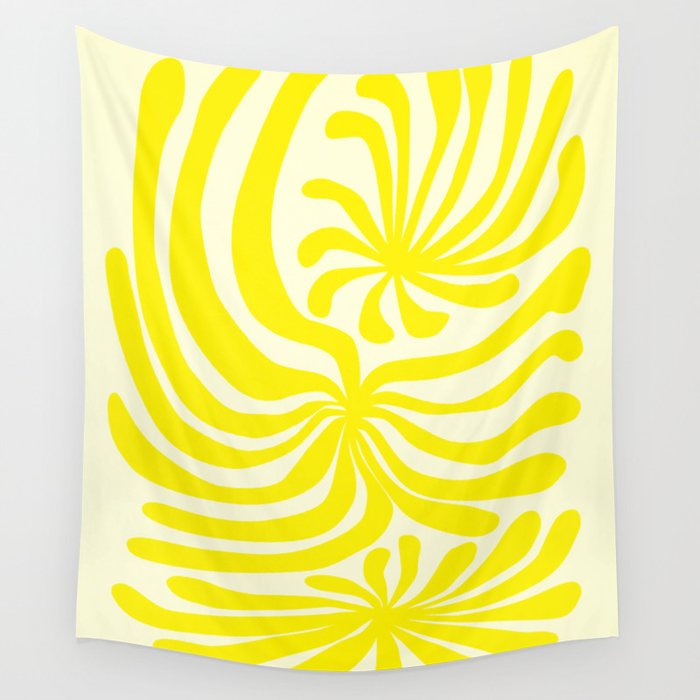 abstract blossom flower-yellow Wall Tapestry Gallery Image 4