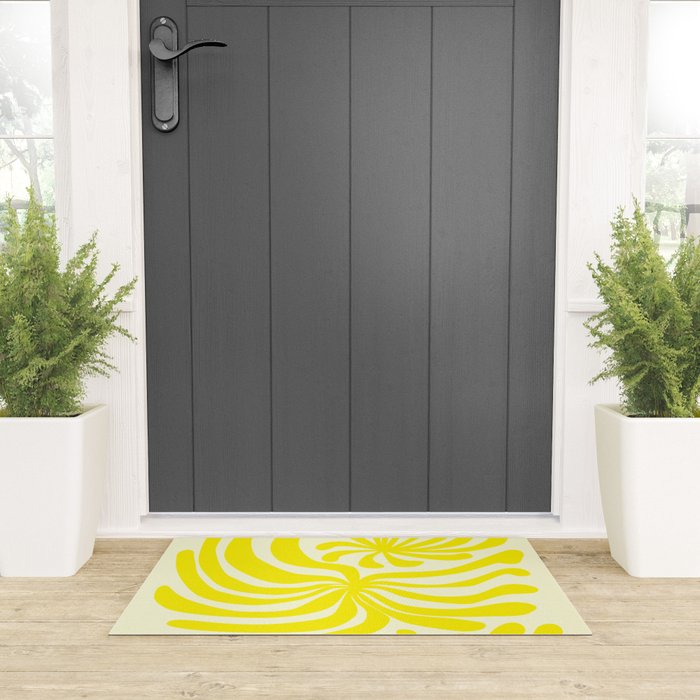 abstract blossom flower-yellow Welcome Mat Gallery Image 3