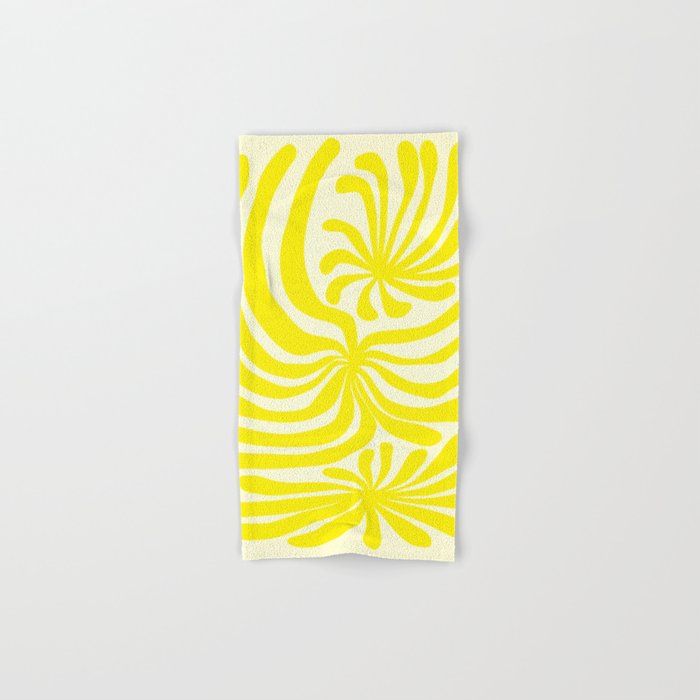 abstract blossom flower-yellow Bath Towel Gallery Image 1