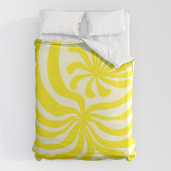abstract blossom flower-yellow Duvet Cover Gallery Image 6