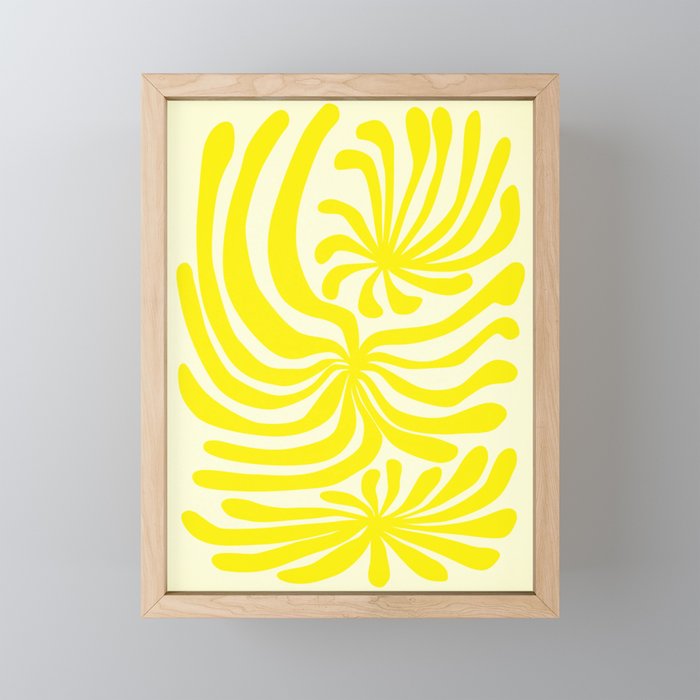 abstract blossom flower-yellow Mini Art Print Gallery Image 1