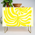 abstract blossom flower-yellow Credenza Gallery Image 1