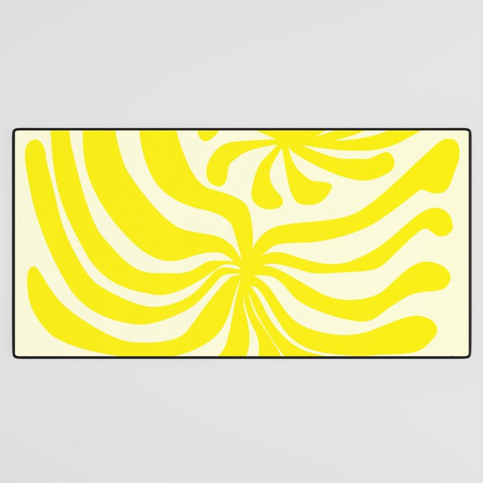 abstract blossom flower-yellow Desk Mat Gallery Image 3