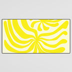 abstract blossom flower-yellow Desk Mat Gallery Image 3