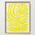 abstract blossom flower-yellow Serving Tray Gallery Image 1