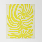 abstract blossom flower-yellow Throw Blanket Gallery Image 2