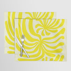 abstract blossom flower-yellow Placemat Gallery Image 1