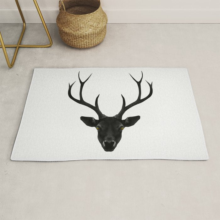 The Black Deer Rug