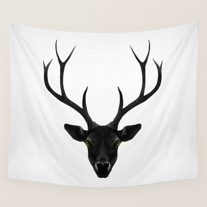 The Black Deer Wall Tapestry Gallery Image 1